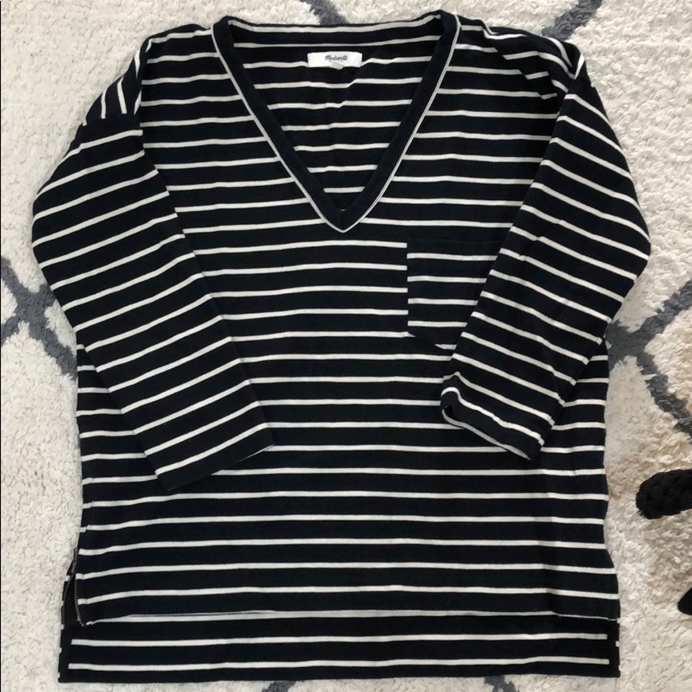 Madewell Navy Stripe Top